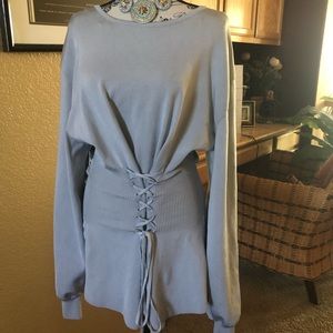 Preloved Zara Knit Grey Tunic sweater size S